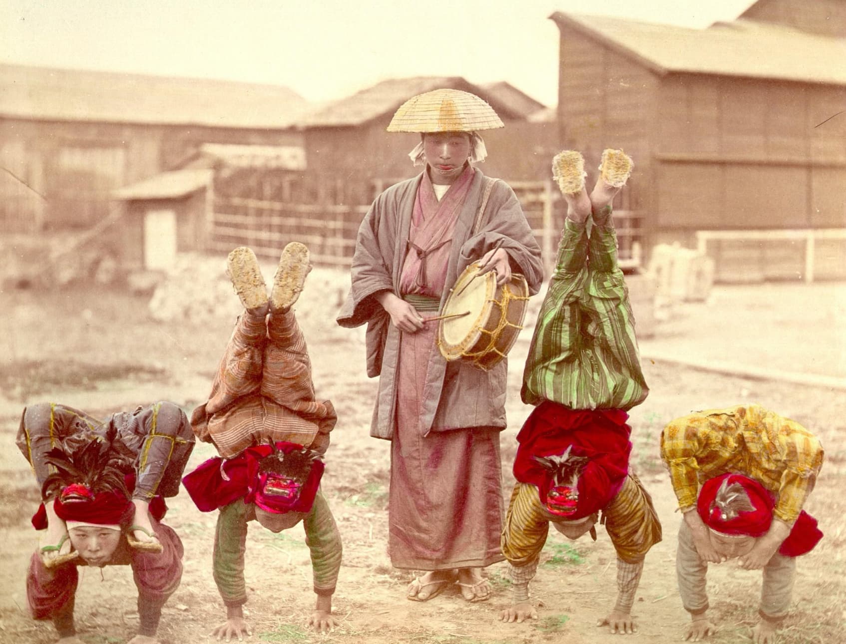 “Acrobats in Japan. ca. 1900.”